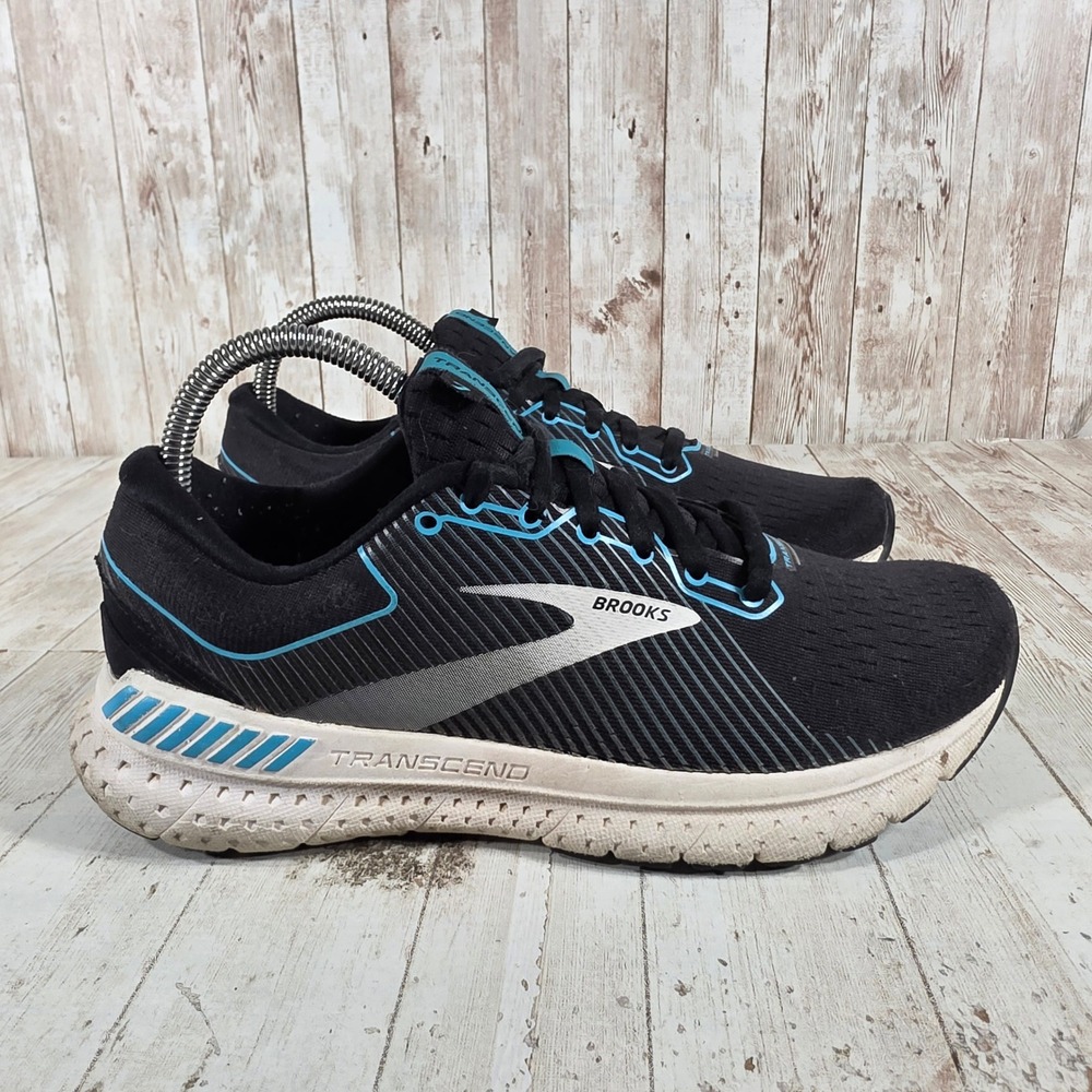 Brooks Transcend 7 Womens Running Shoes Black Blue‎ 1203191B054 Size 7.5